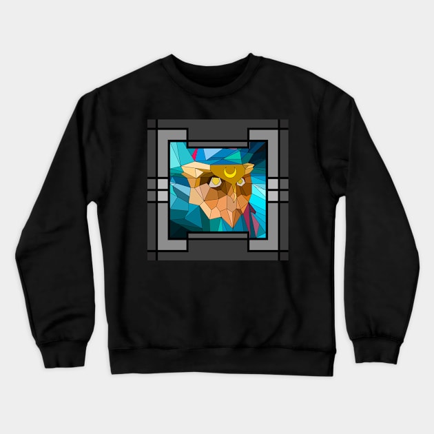 Art Deco Owl Crewneck Sweatshirt by wiwitaek